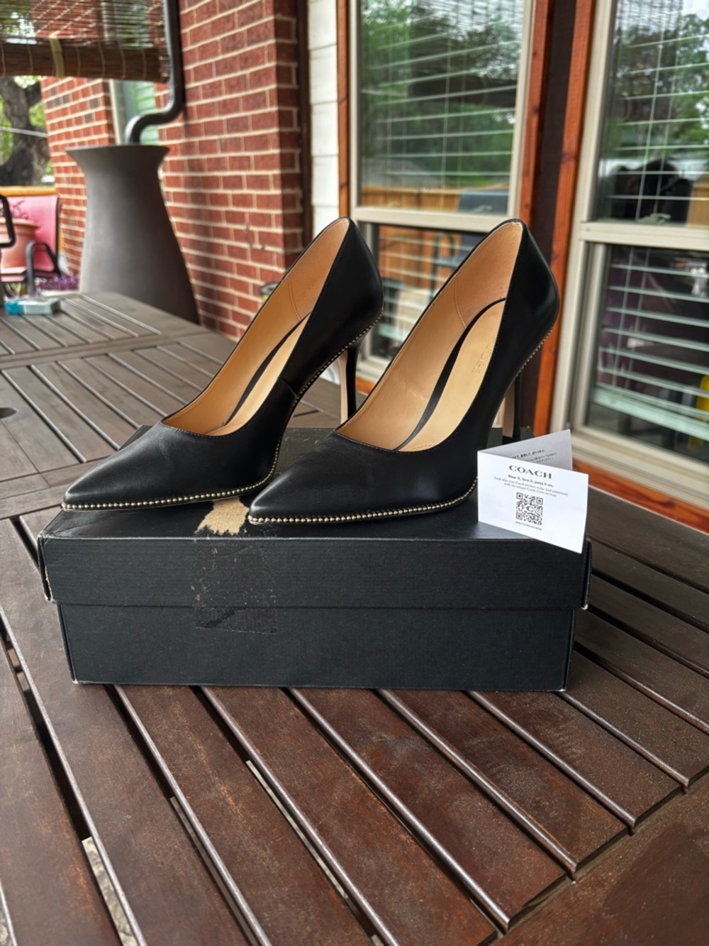 Coach Samantha Leather Pump Black Size 9 B | Worn Once